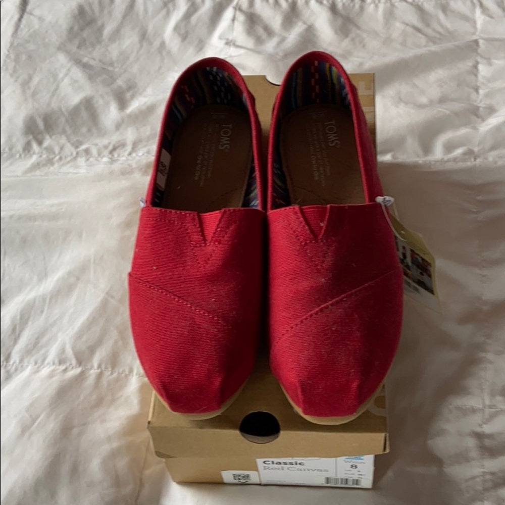 Brand New in Box Red TOMS